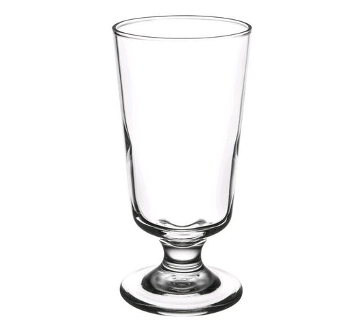 Libbey 3737 Embassy 10 oz. Footed Highball Glass empty on white background