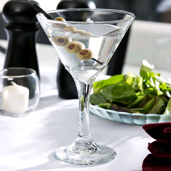 Libbey 3779 Embassy 9.25 oz. Martini Glass empty on white background