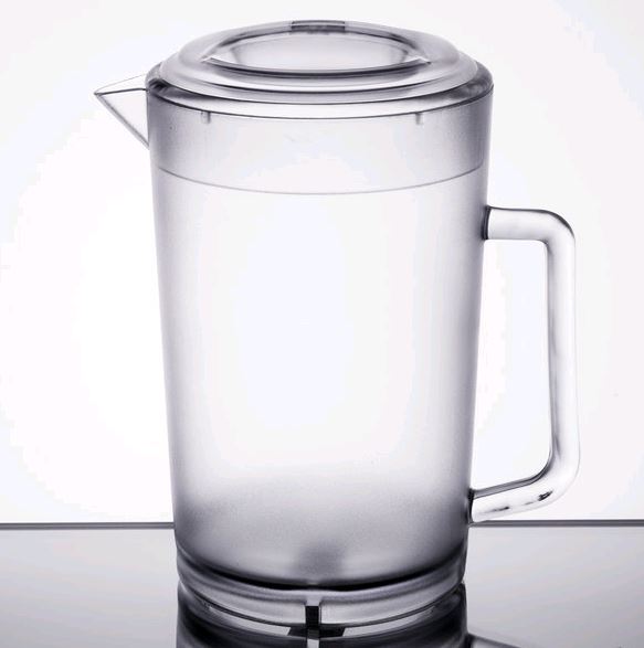 GET 64 oz. Clear Textured Pitcher with Lid P-3064-1-CL