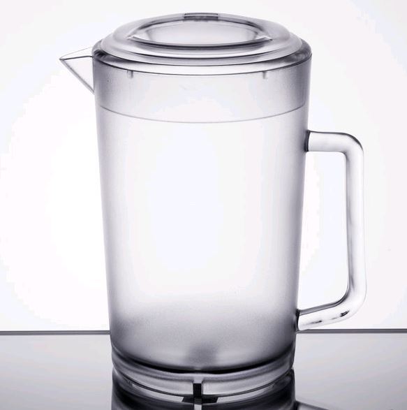 GET, Pitcher with Lid, Textured, Clear, 64 Oz,  P-3064-1-CL