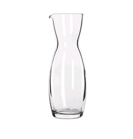 Libbey 10 .75 Oz Glass Wine Carafe - 12 Pack empty on white background