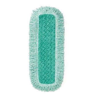 HYGEN 18" Microfiber Dust Pad, Fringe, Green on white background