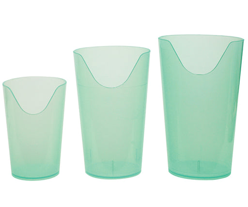 Transparent Nosey Cups on white background