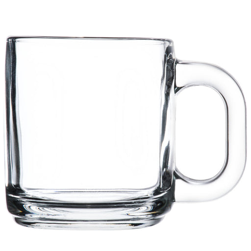 Libbey Glass mug 10oz empty on white background