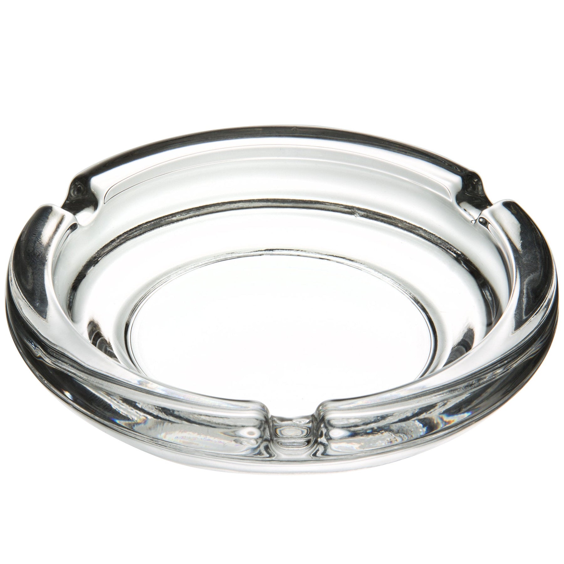 Libbey 4.25 inch glass ashtray side view