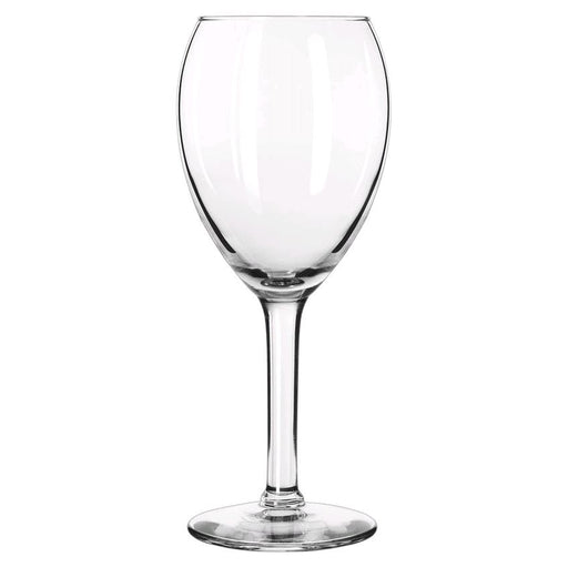 Libbey tall wine glass 12.5oz empty on white background