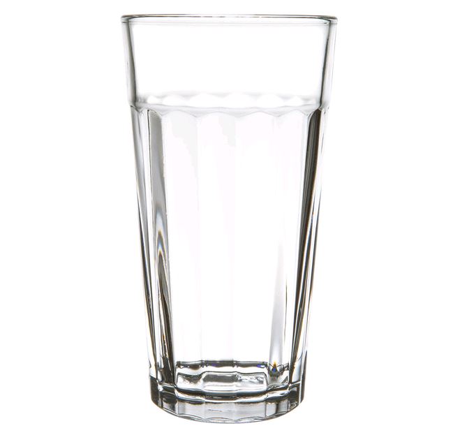 Libbey 15642 16 oz. Paneled Cooler Glass - 36/Case empty on white background