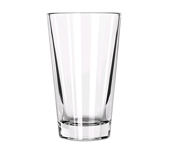 Libbey 15141 Restaurant Basics 14 oz. Rim Tempered Mixing Glass - 24/Case empty on white background