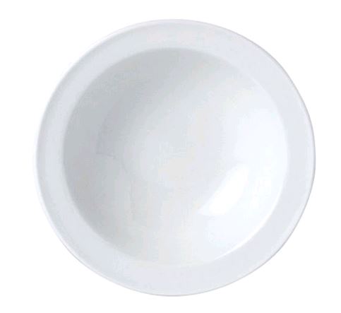 Steelite - Simplicity Stone Rim Fruit Bowl on white background