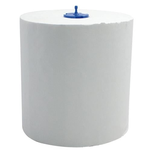 TORK Advanced Soft Matic Hand Roll Towel 6x900' White on white background