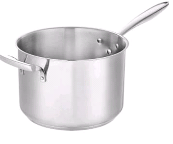 Browne 5724037 7.6 Qt/7.6L  Stainless Steel Sauce Pan on white background