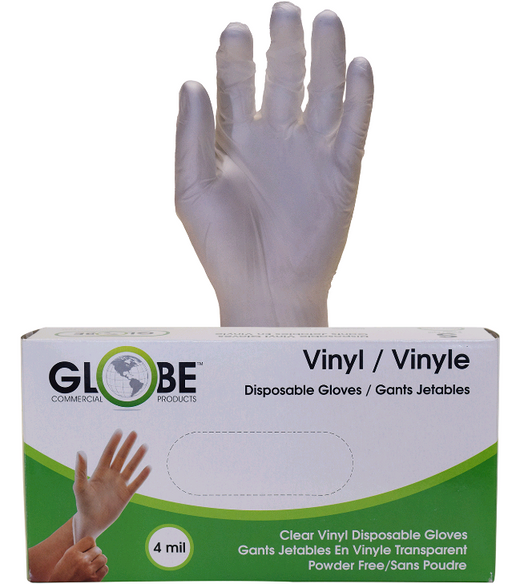 Vinyl Gloves Powder Free 4 mil Clear