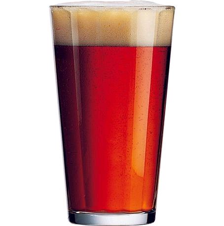 Arcoroc 19343 16 oz. Fully Tempered Mixing Glass / Pint Glass full on white background