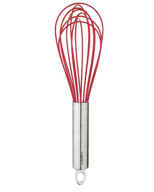 Browne 74695005 10" Red Silicone Balloon Whisk on white background