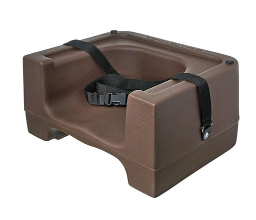 Carlisle 7114-101 Brown Plastic Booster Seat on white background