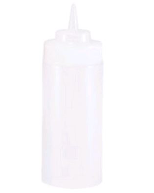 Browne® 57801200 12 oz Clear Squeeze Bottle - 6PK on white background
