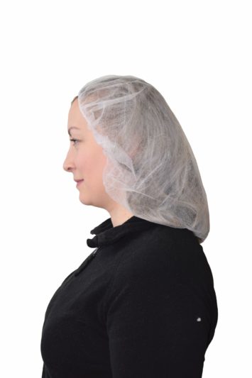 Globe 7732W Bouffant Cap/Hairnet White Poly