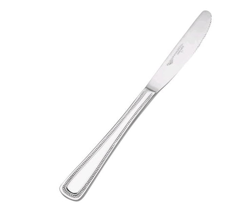 Vollrath Brocade Stainless Steel Heavy Weight Dinner Knife 48222 on white background