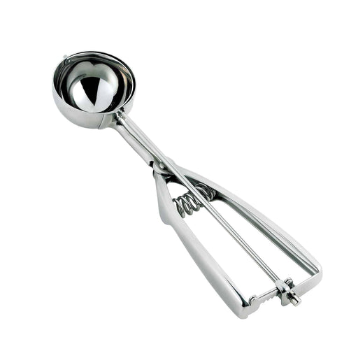 Browne® 573430 Stainless #30 Squeeze Disher - 1 3/10 oz on white background