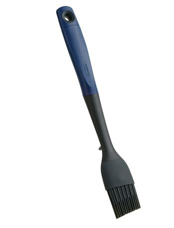 Trudeau 09918041 Blue Silicone 12" Pastry Brush on white background