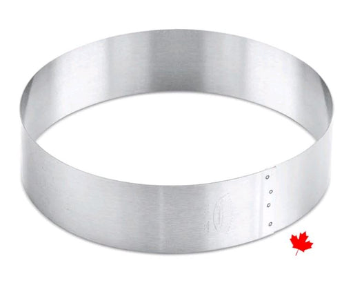 Crown Cookware Stainless Steel Cake Ring 9"x3" on white background