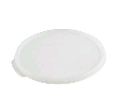 Cambro RFS6SCPP190 Camwear Seal Cover, for 6 & 8 qt Containers, Round, Translucent on white background