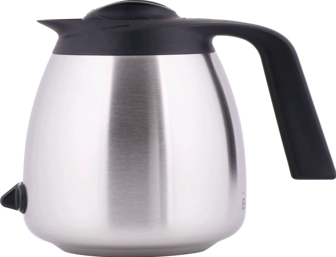 BUNN - 1.9L Black Lid Stainless Steel Thermal Seamless Carafe w/RFID - 51746.0002