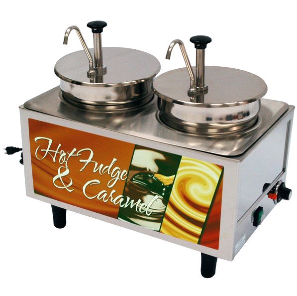 Benchmark Dual 7 Qt. Hot Fudge / Caramel Warmer - 2-pumps 120v 51074H