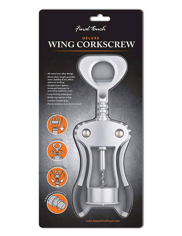 Final Touch Deluxe Wing Corkscrew FTA7101