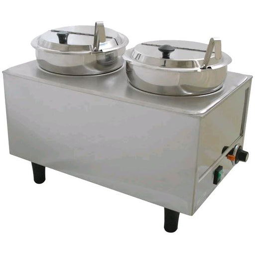 Benchmark Dual 7 Qt. Food Warmer with Ladles and Lids 120V 51072P