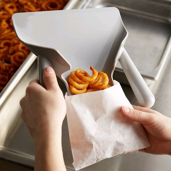 Plastic Fry Bagger Dual Handle French Fry Scoop