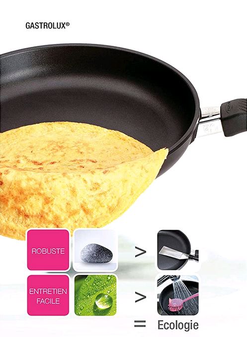 Gastrolux 28cm Frying Pan top view on white background