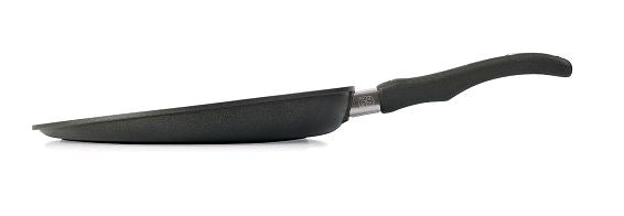 Gastrolux 28cm Crepe Pan tilted and floating on white background