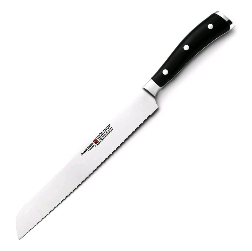 Wusthof Classic Ikon 9" Double Serrated Blade 4163-7/23 on white background