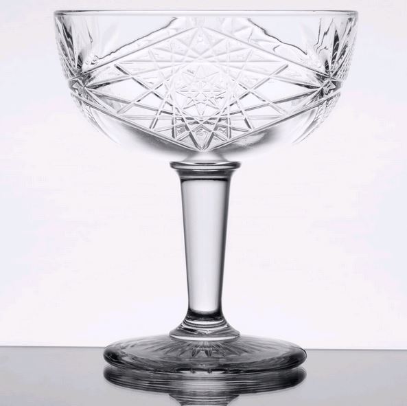 Libbey Hobstar Coupe Cocktail Glass 8.5oz. empty on white background