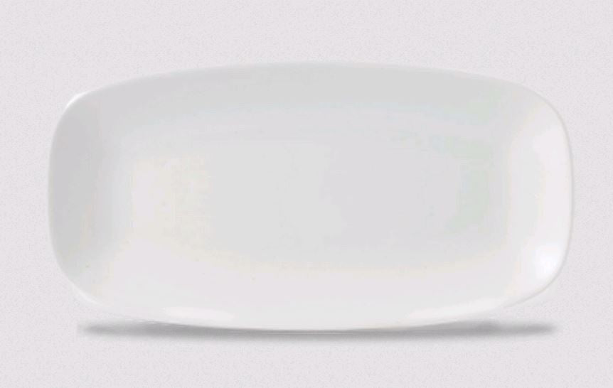 Churchill - Super Vitrified X Squared 11.75" x 6" Oblong Platter WH XO111 12/1EA