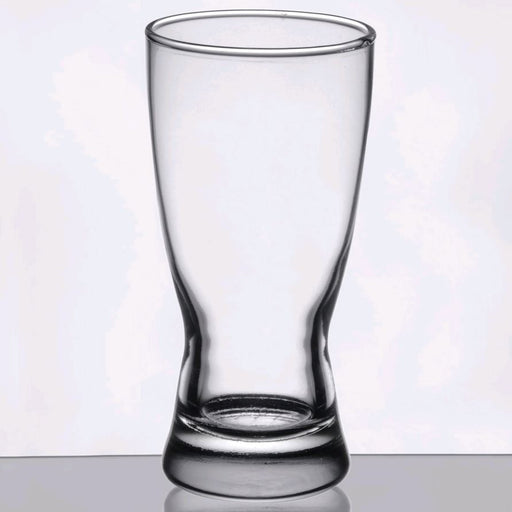 Libbey Hourglass 10 oz. Rim Tempered Pilsner Glass 1178HT* on grey background
