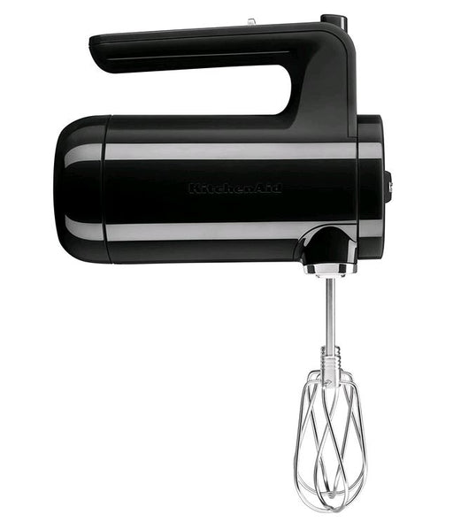 KitchenAid Cordless Hand Mixer, 7 Speed in Onyx Black on white background