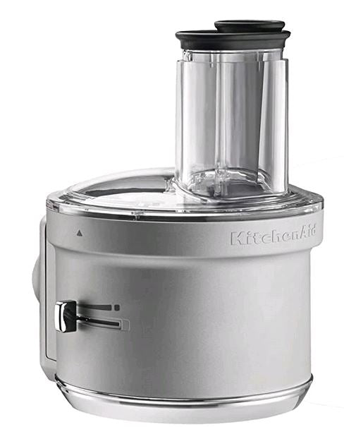 Commercial style dicer attachment empty on white background