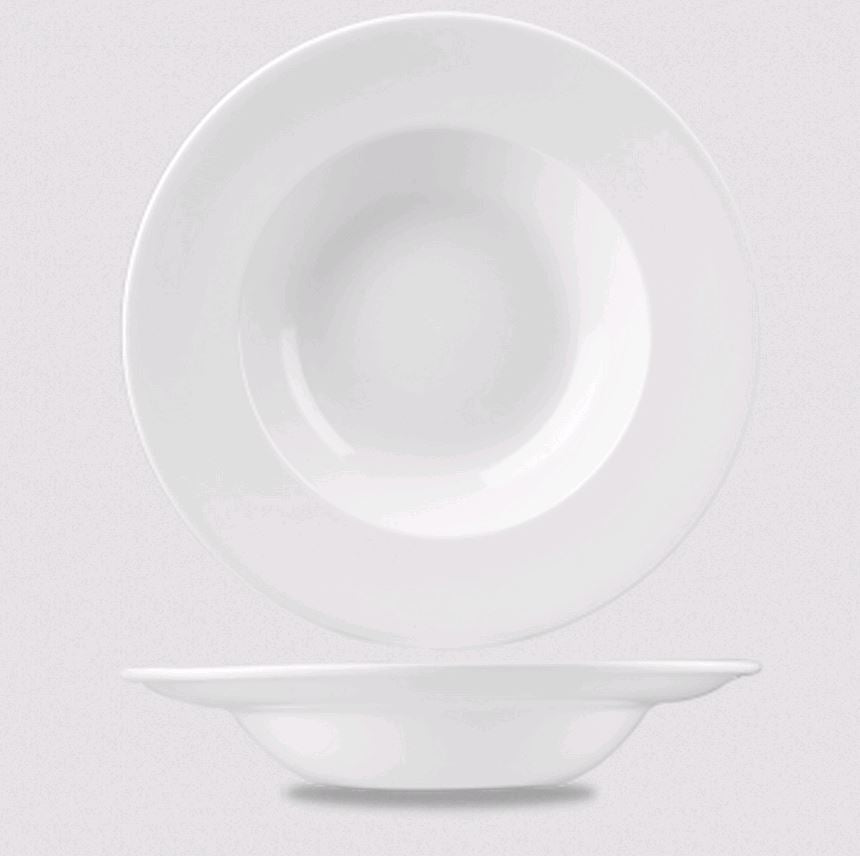 Churchill 16.5 oz Profile Wide Rim Bowl WH VWBL1 - (Case of 12)