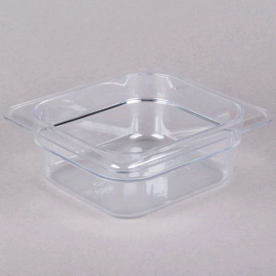 Cambro Camwear 1/6 Size Clear Polycarbonate Food Pan 62CW135*