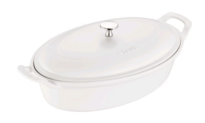 Staub 14" Ceramic 3qt Matte White Baking Dish 40508-066*