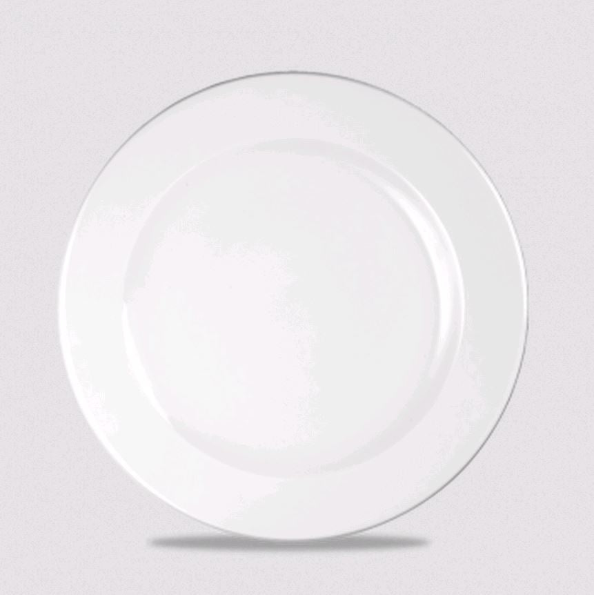 Churchill - Super Vitrified Profile 9 3/16" Rolled Edge Plate WH VP91*