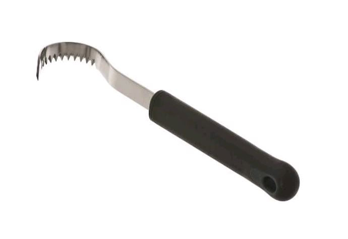 Browne S/S Butter Curler w/ Black Handle 574448* sideways on white background