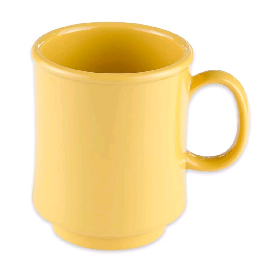 8 oz stackable coffee mugs GET Plastic 8 oz Stackable Yellow Coffee Mug TM-1308-TY*