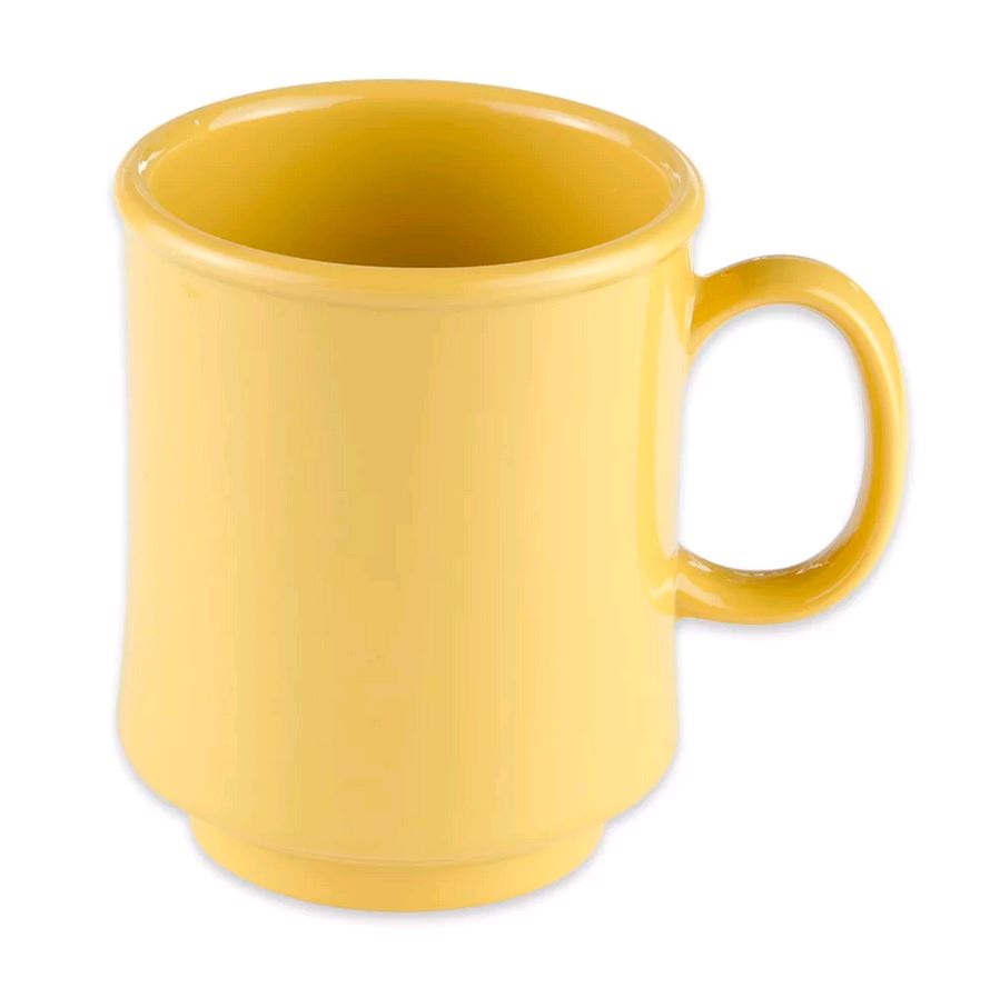 GET Plastic  8 oz Stackable Yellow Coffee Mug TM-1308-TY*