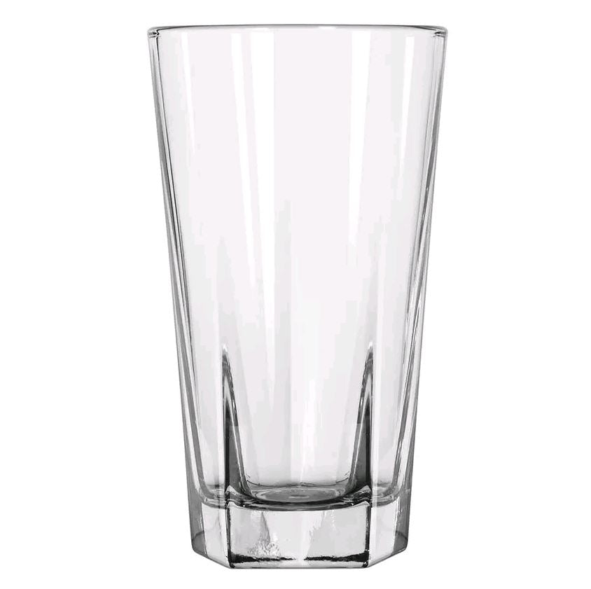 Libbey 12 oz DuraTuff Inverness Beverage Glass 15483 empty on white background