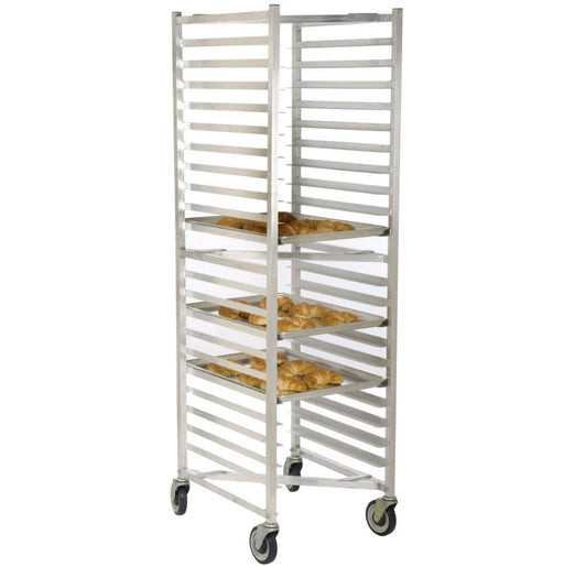 Focus Foodservice Welded Aluminum Sheet Pan Rack / Bun Tray Rack with Z-Frame - 20 Pan Capacity - FAZNBR20*