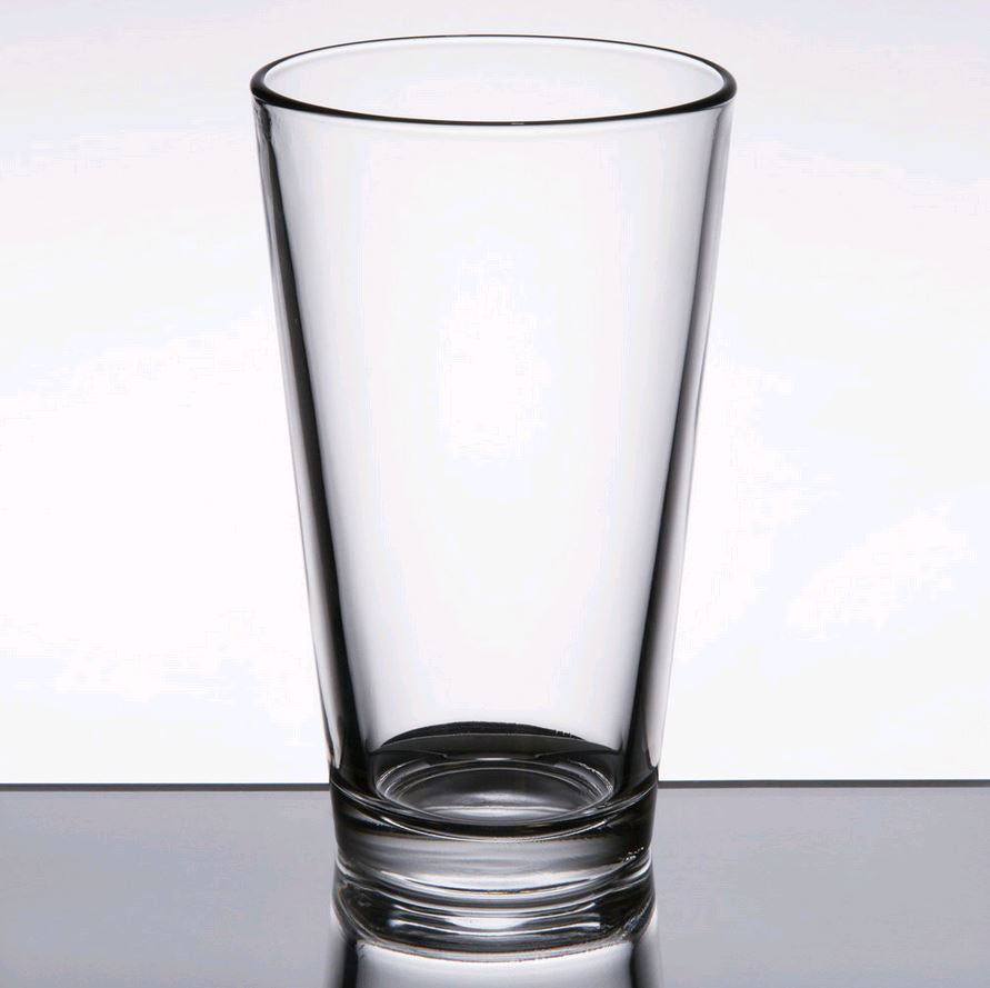 Libbey 16 oz. Rim Tempered Mixing Glass / Pint Glass 1639HT