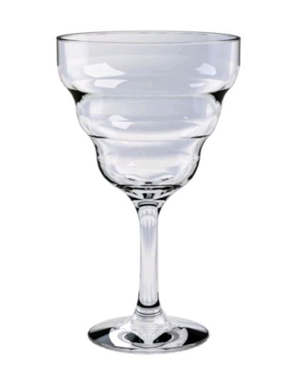 Libbey gourmet 16.75oz margarita glass empty on white background